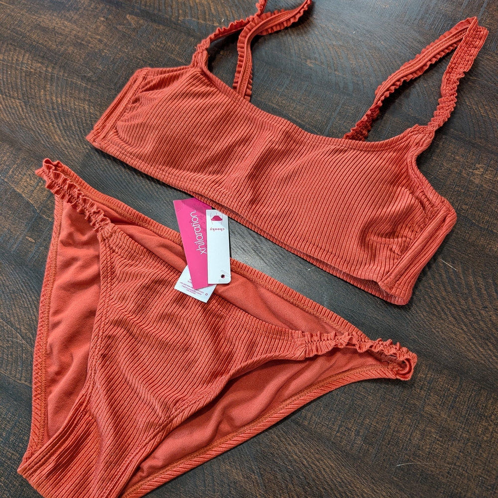 New Vibrant Orange Bikini 2pc Set
